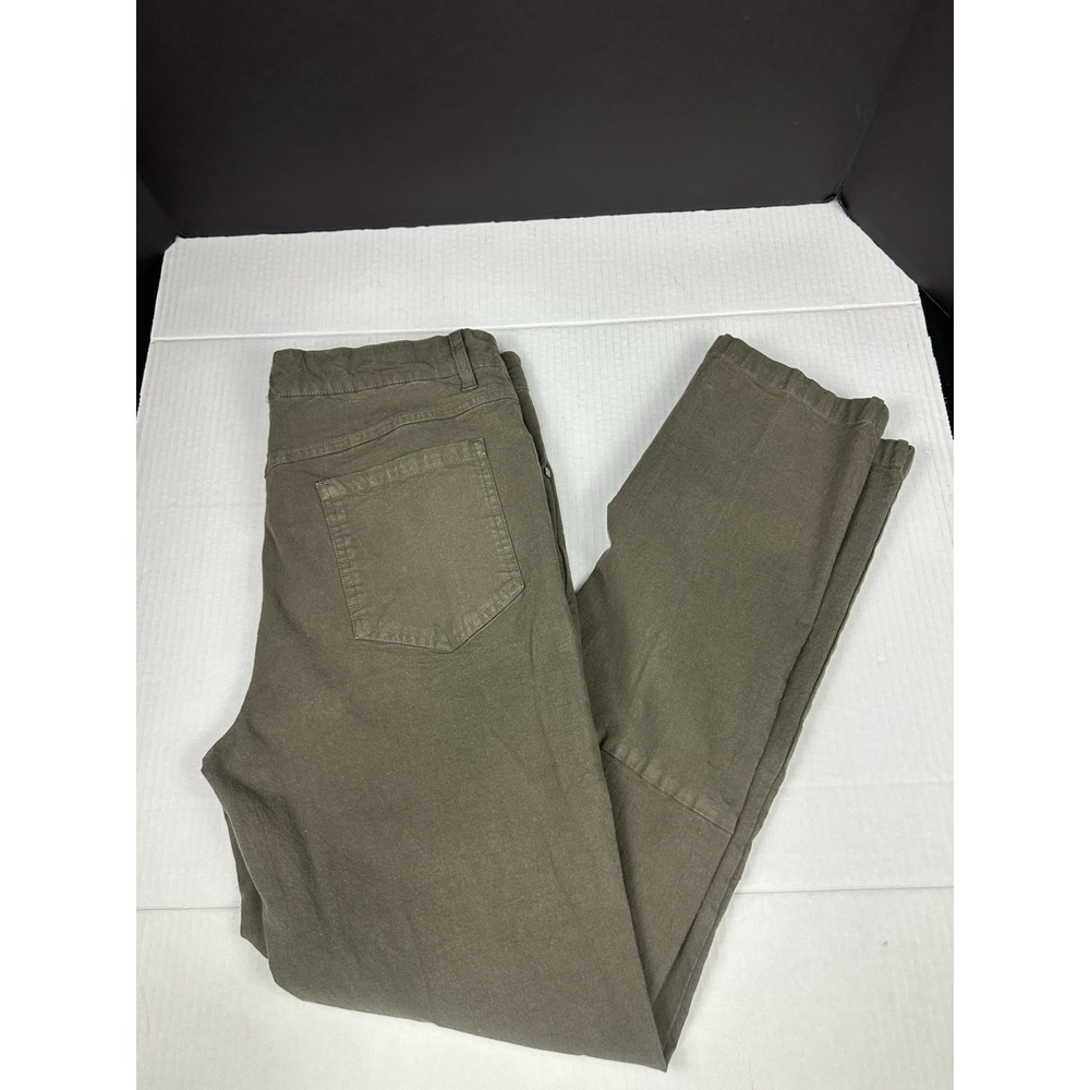 Free Fly Pants Mens 34x32 Green Bamboo Blend Stretch 5 Pocket Chino Casual